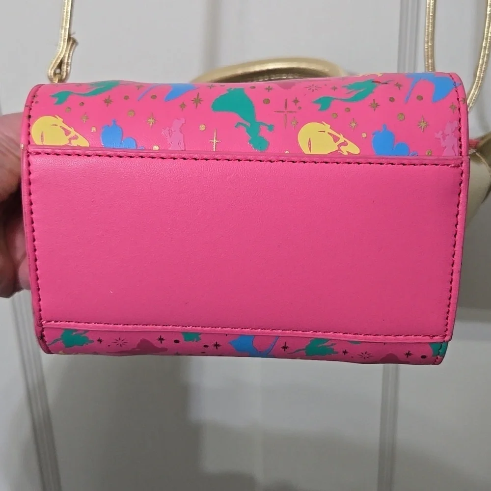 Princess Girls Pink Gold Pastel Crossbody Purse Excellent Condition